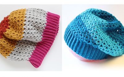 Crochet a slouchy hat in V-stitch
