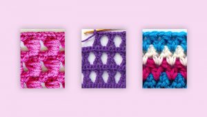 3 crochet stitches video tutorials