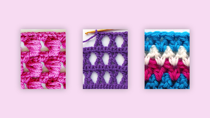 3 great crochet stitches