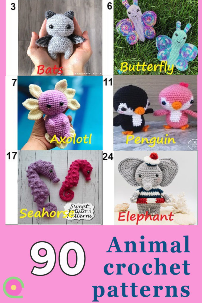 90 animal crochet patterns