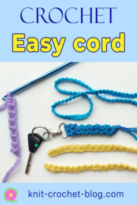 Crochet instructions for easy cord and keychain