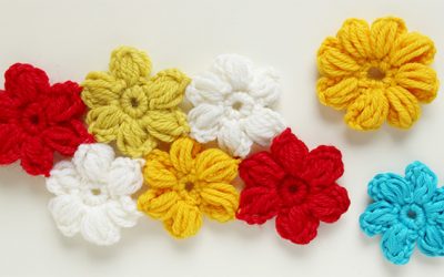 How to crochet an easy puff flower
