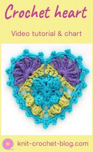 Crochet heart tutorial and chart