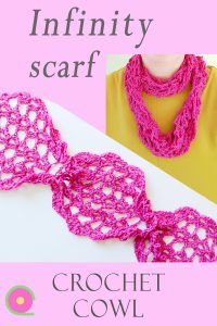pinterest pin for infinity cowl tutorial