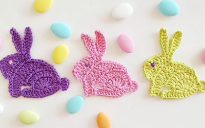 Crochet bunny rabbit applique motifs