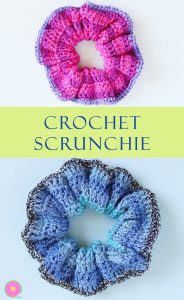 How to crochet a scrunchie hair band