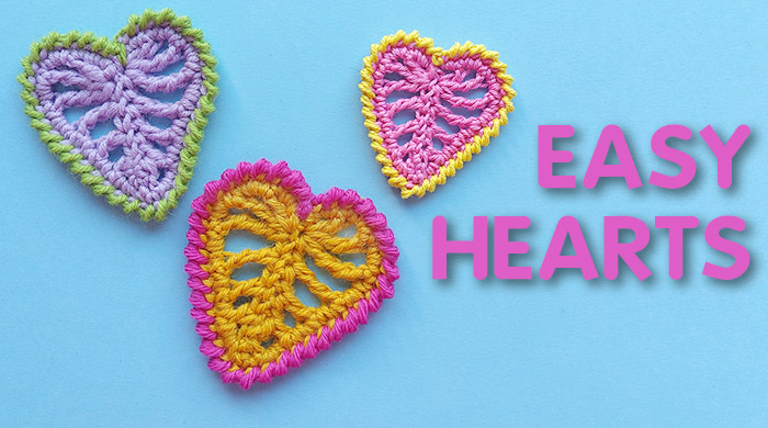 Small crochet heart tutorial and chart