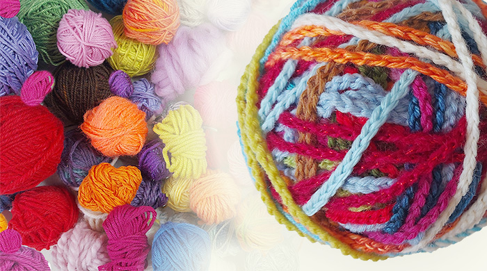 creating chunky yarn using scrap yarn