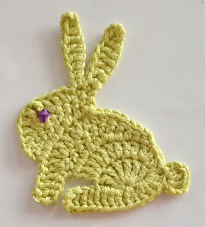 Crochet bunny rabbit applique motifs - Knit & Crochet Blog