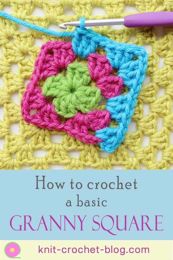Instructions to crocheting a basic granny square