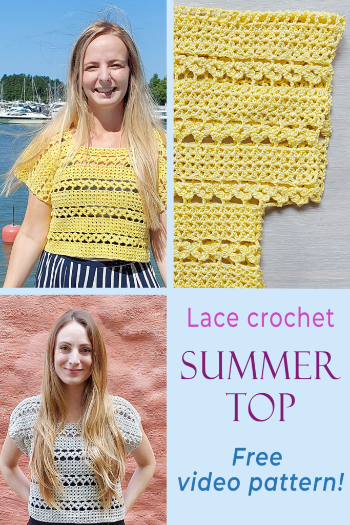 Two lacy crochet tops